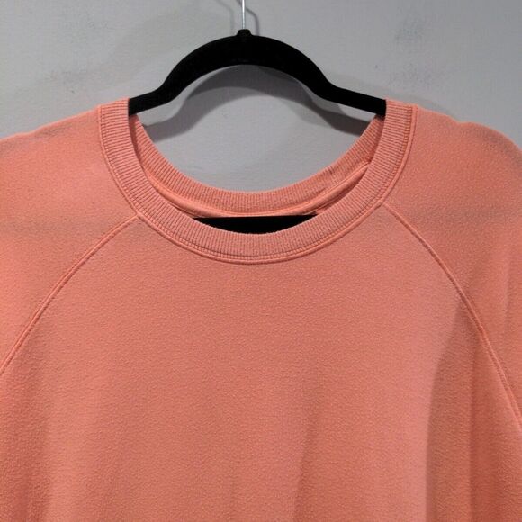Athleta Womens Mindset Tulip Hem Pullover Sweater Size XL Peach Athleisure - Picture 2 of 11